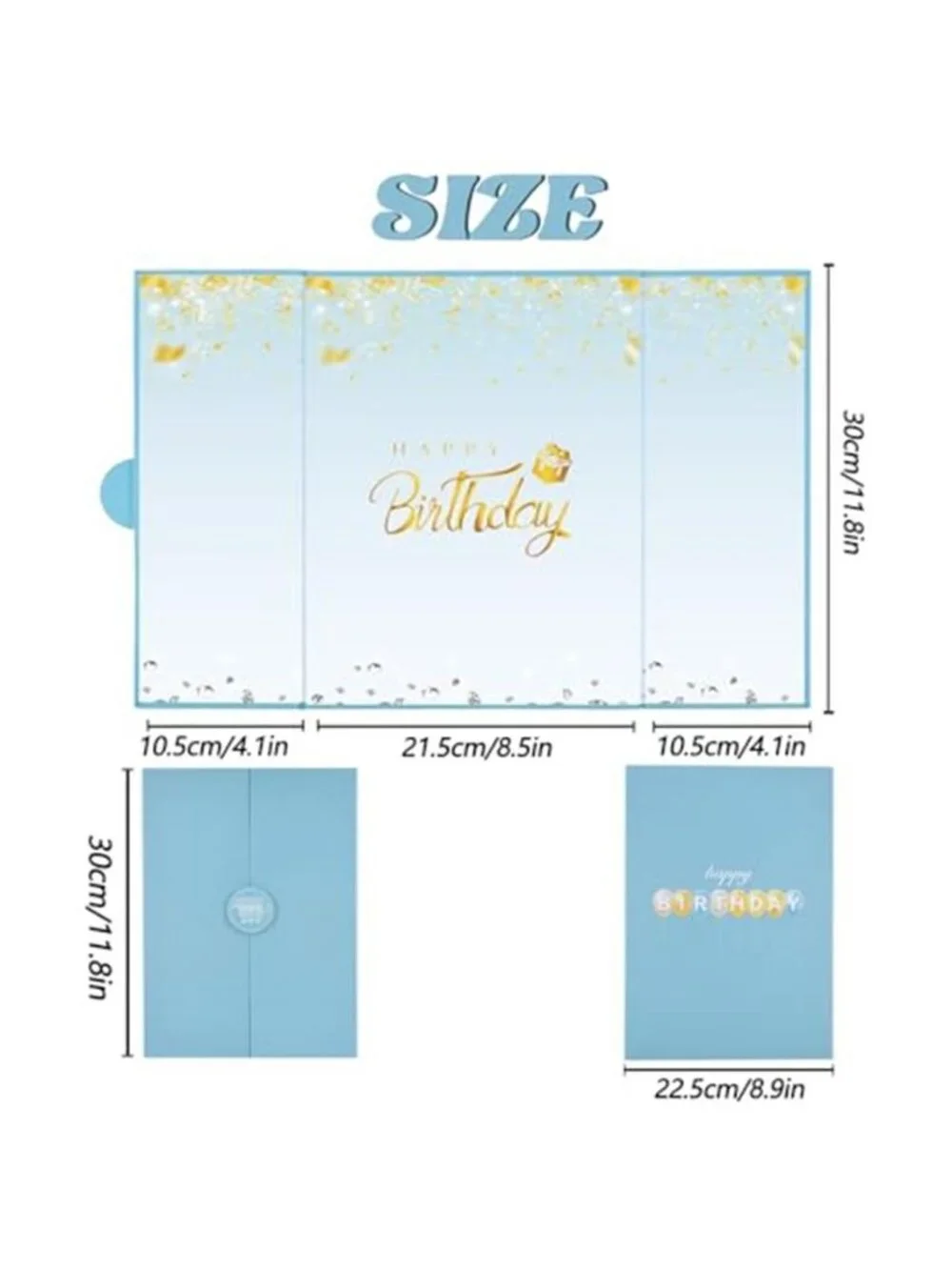 Birthday Guest Book Signature Board Dusty Blue Party Guestbook Table Decor Stand